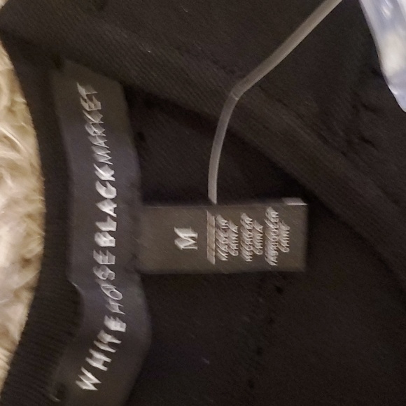 NWT White House Black Market Sleeveless Black Top White Size M - Picture 4 of 9